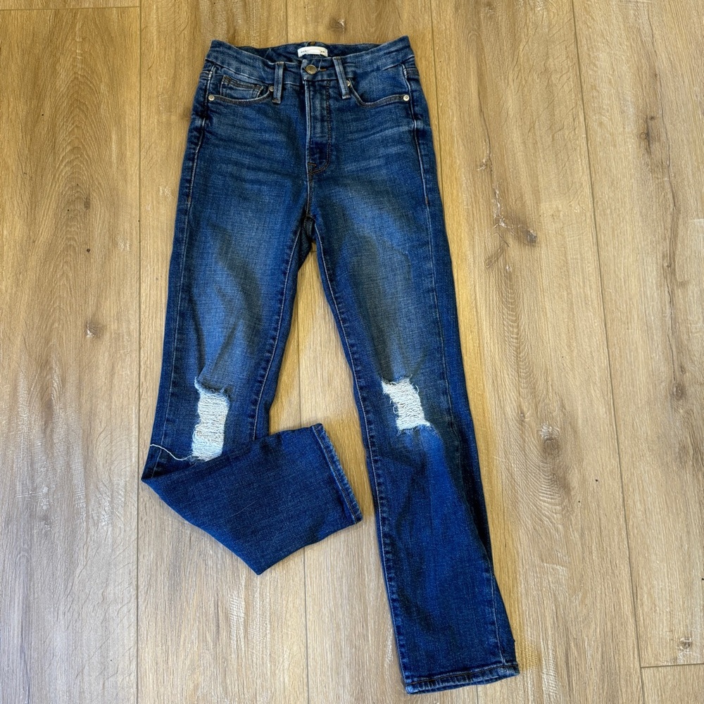 Good American skinny/straight leg jeans size 0/25